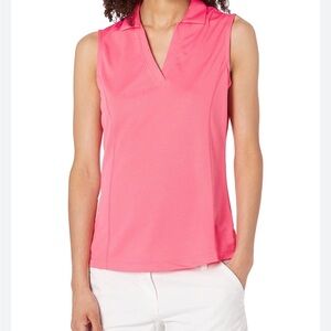 PGA Tour Women's Airflux Pink Sleeveless Golf Shirt; Sz: L; EUC